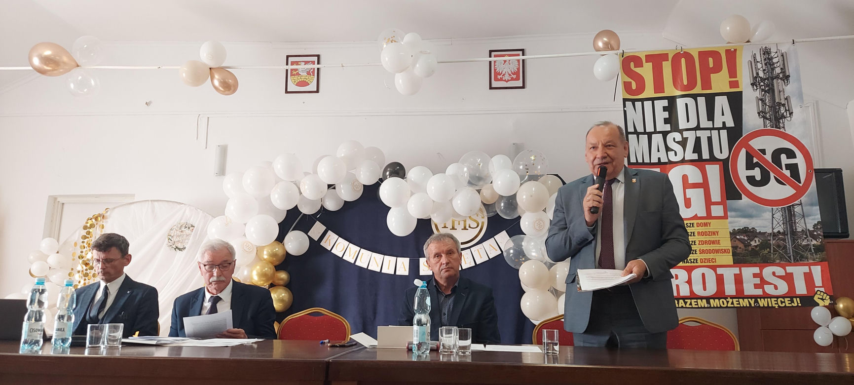 Spotkanie w sprawie budowy masztu 5 G w Płoskiem