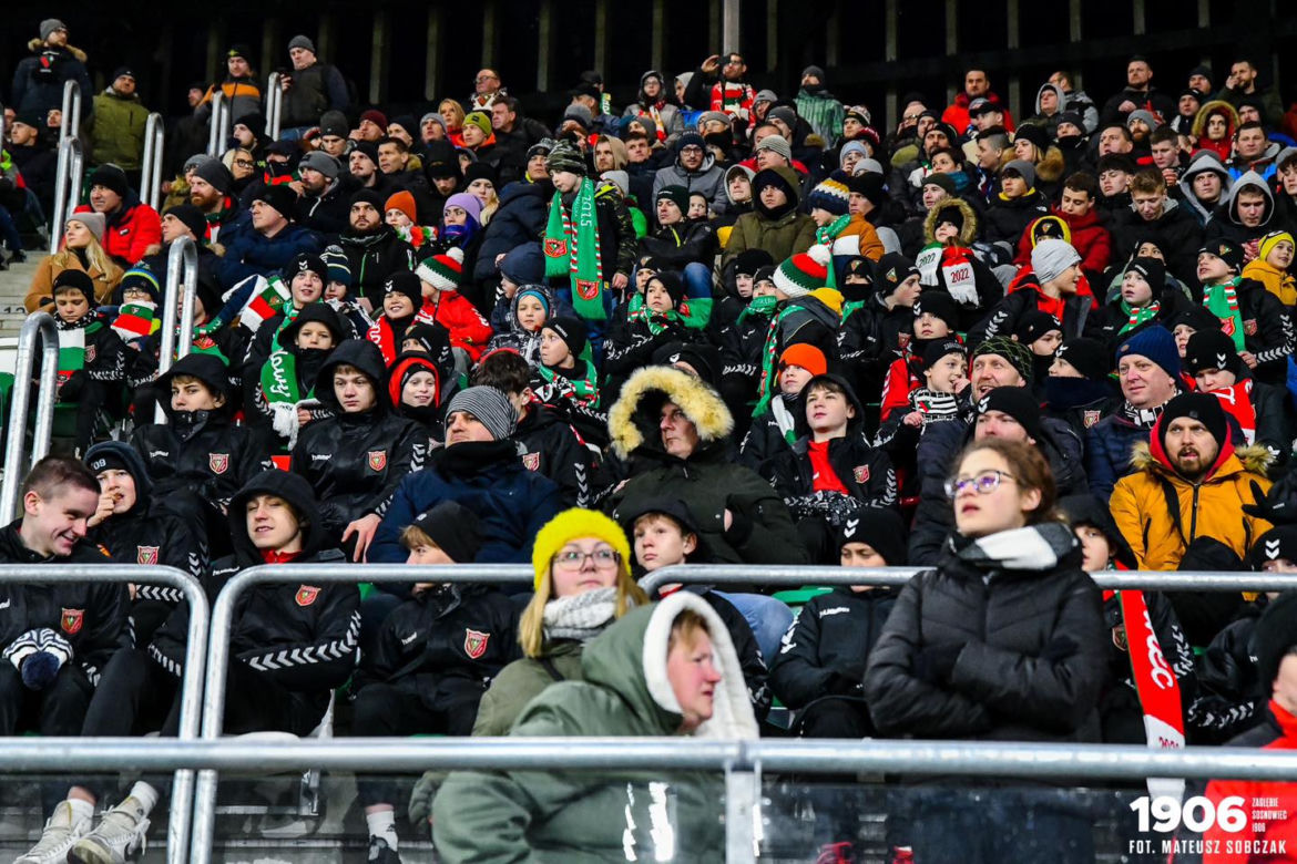 Kibice na meczu Zagłębie Sosnowiec - GKS Katowice