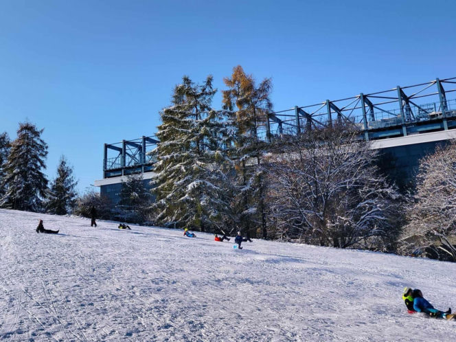 Górka saneczkowa w parku Jordana w Krakowie
