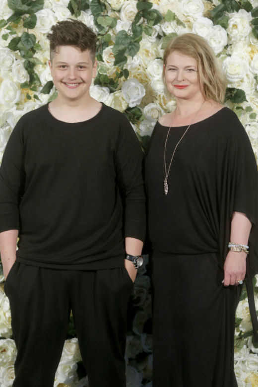 Dominika Ostałowska i jej syn Hubert Zduniak