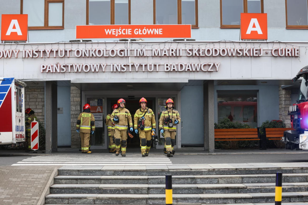 Ewakuacja w Narodowym Instytucie Onkologii (17.01.2025)