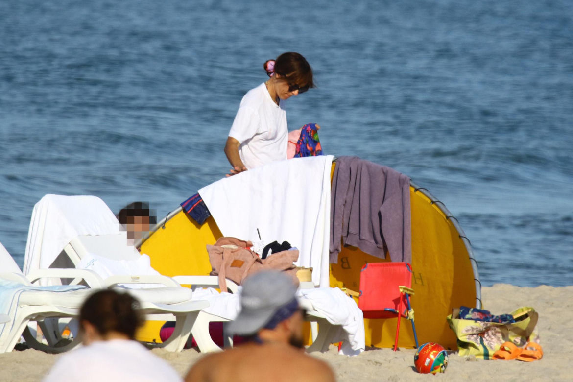 Anna Czartoryska-Niemczycka na plaży
