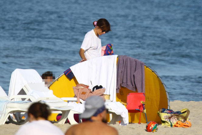 Anna Czartoryska-Niemczycka na plaży