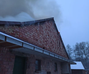 Groźny pożar w Łękawicy koło Skrzyszowa