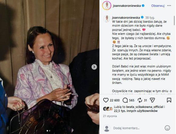 Joanna Koroniewska straciła mamę, gdy miała 22 lata. To była największa tragedia w jej życiu