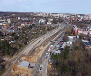 Budowa węzła Łękno - marzec 2021