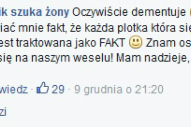 Grzesiek z Rolnika dementuje plotki