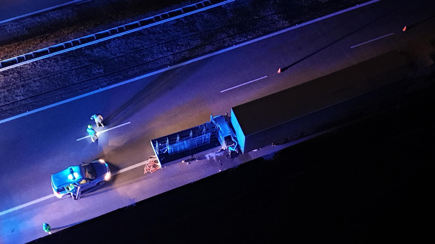 Wypadek na autostradzie A2