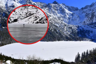 Nagranie z Morskiego Oka. Zrobili to na środku zamarzniętego jeziora