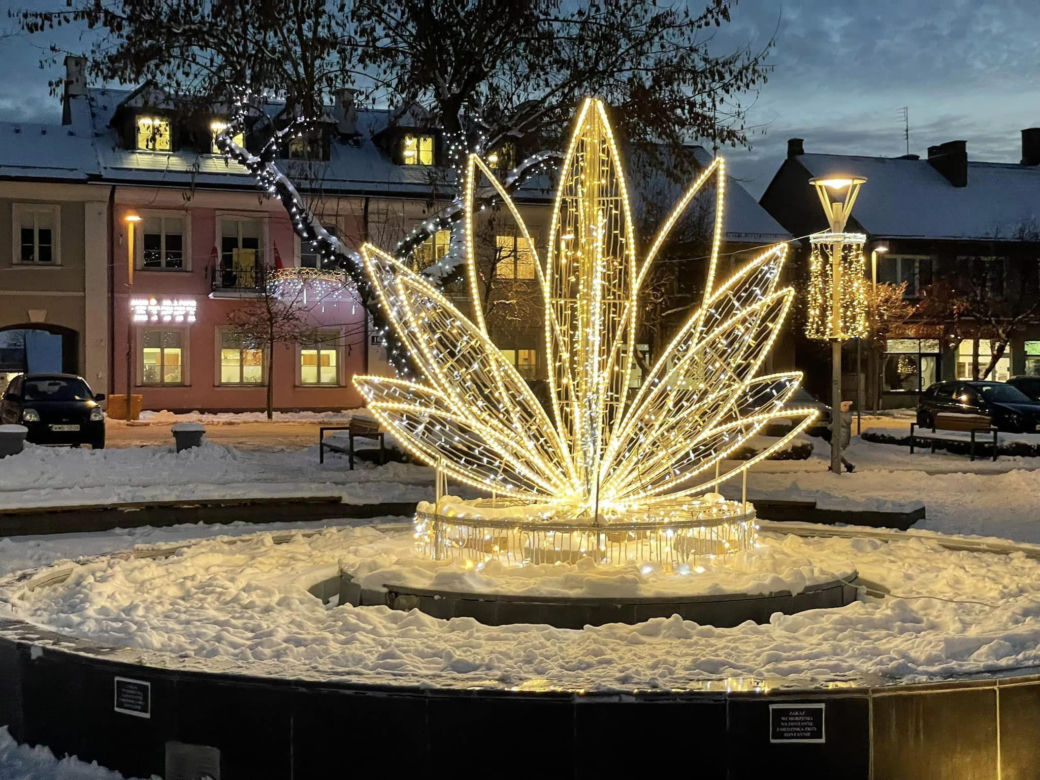 Świąteczne iluminacje w Węgrowie