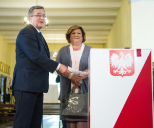 Bronisław Komorowski  z żoną