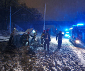 Wypadek przy torach kolejowych w Zabrzu