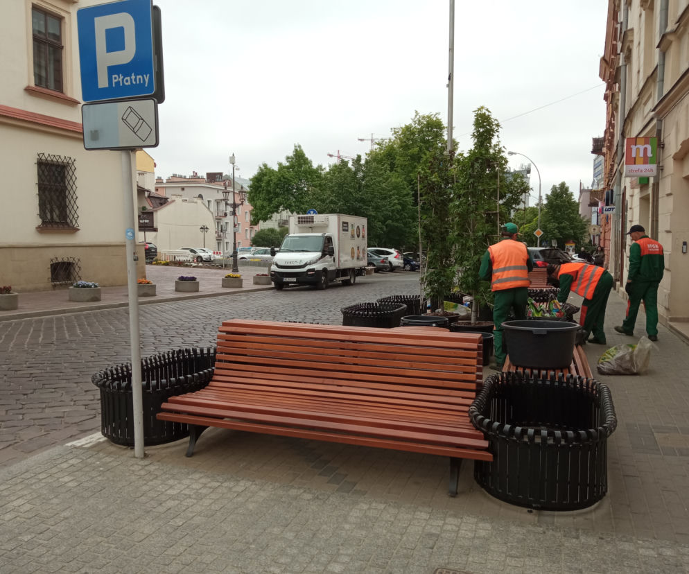 Ławki i zieleń na ul. Słowackiego w Rzeszowie. Koniec z parkowaniem na chodniku