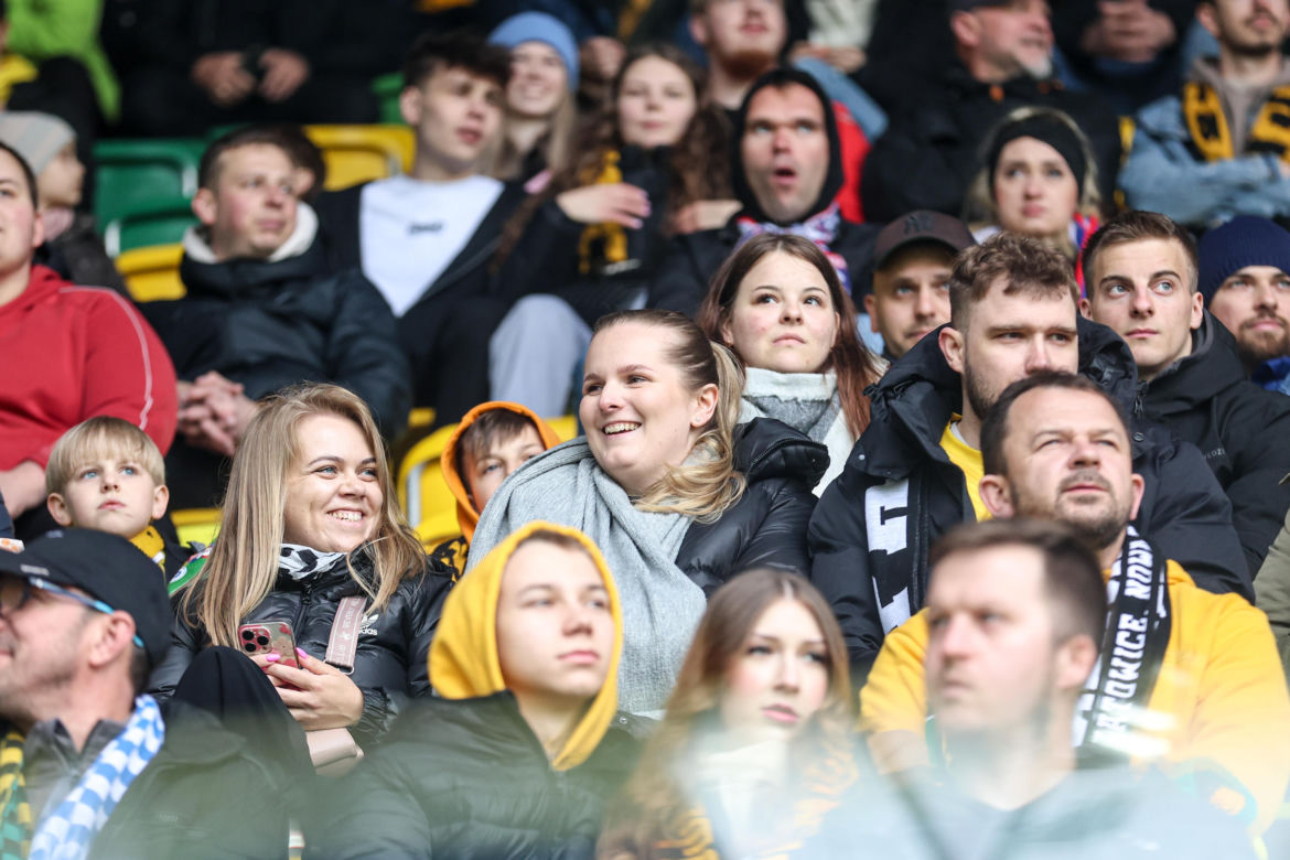 Kibice na meczu GKS Katowice - Lech Poznań