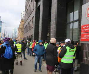 Protest taksówkarzy w Warszawie