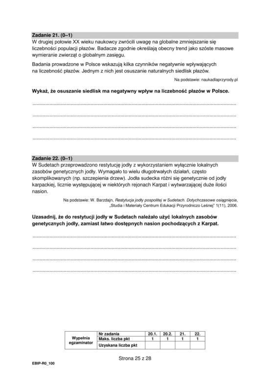 Matura 2024: biologia rozszerzona ARKUSZ FORMUŁA 2015