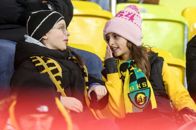 GKS Katowice - Widzew Łódź, zdjęcia kibiców z meczu 20. kolejki PKO BP Ekstraklasy