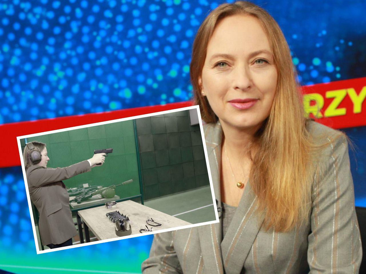 Minister chwyciła za broń. Niecodzienna scena w fabryce broni "Łucznik"