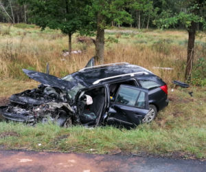 Siedem osób rannych, lądowały trzy śmigłowce. Wypadek pod Lesznem