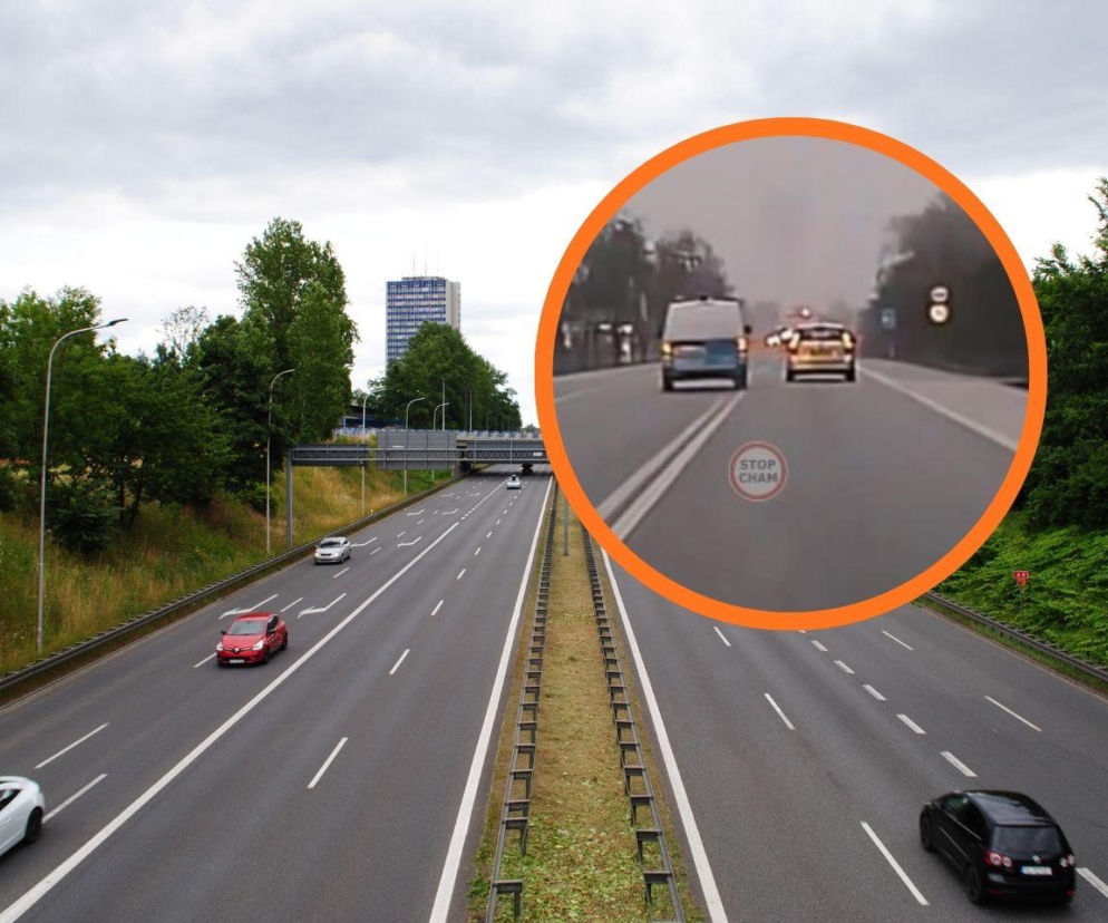 Radiowóz na podwójnej ciągłej