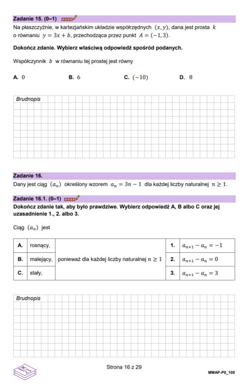 Matura próbna 2023 - Matematyka., arkusze zadań