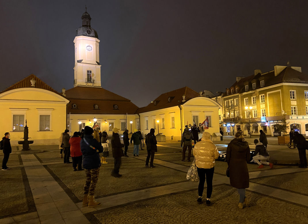 Strajk Kobiet "przeciwko brutalności policji", Białystok, 2 grudnia 2020 r.