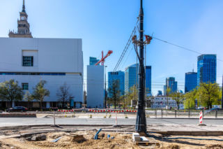 Budowa przejścia dla pieszych przez ul. Marszałkowską w Warszawie na wysokości ul. Sienkiewicza