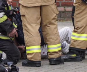 Pijany wszedł na wieżę kościoła. Ściągnęli go strażacy