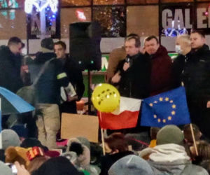 Protest Wolne media w Szczecinie