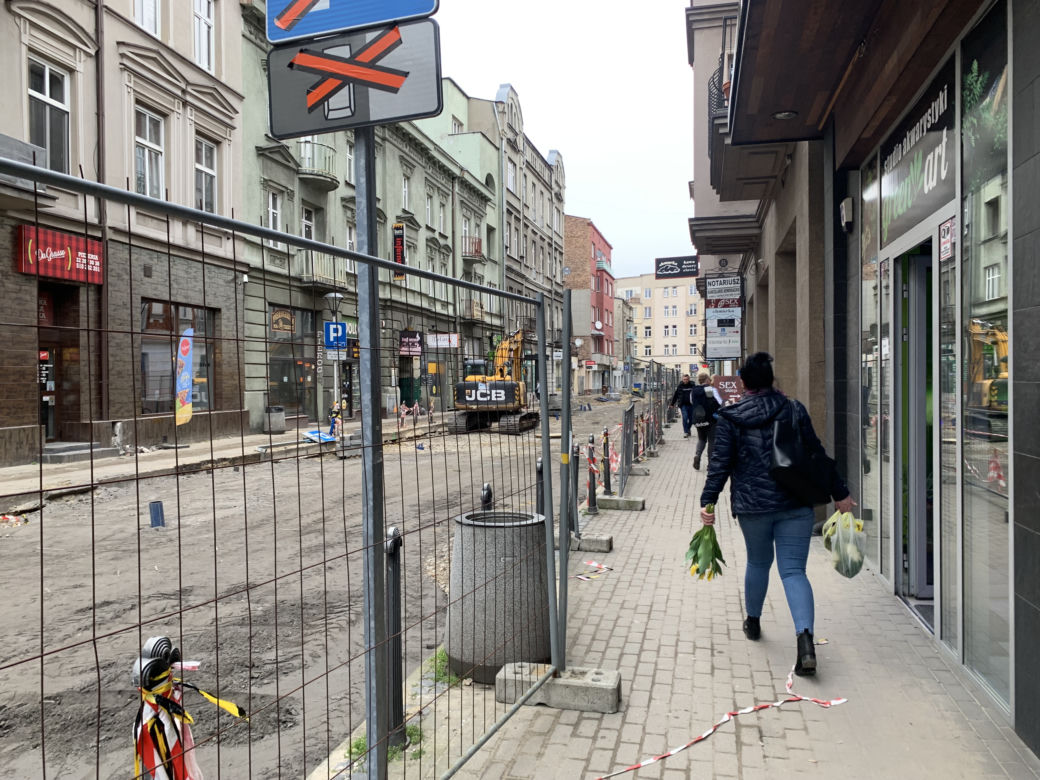 Remont ulicy Targowej w Sosnowcu zaskoczył właścicieli sklepów