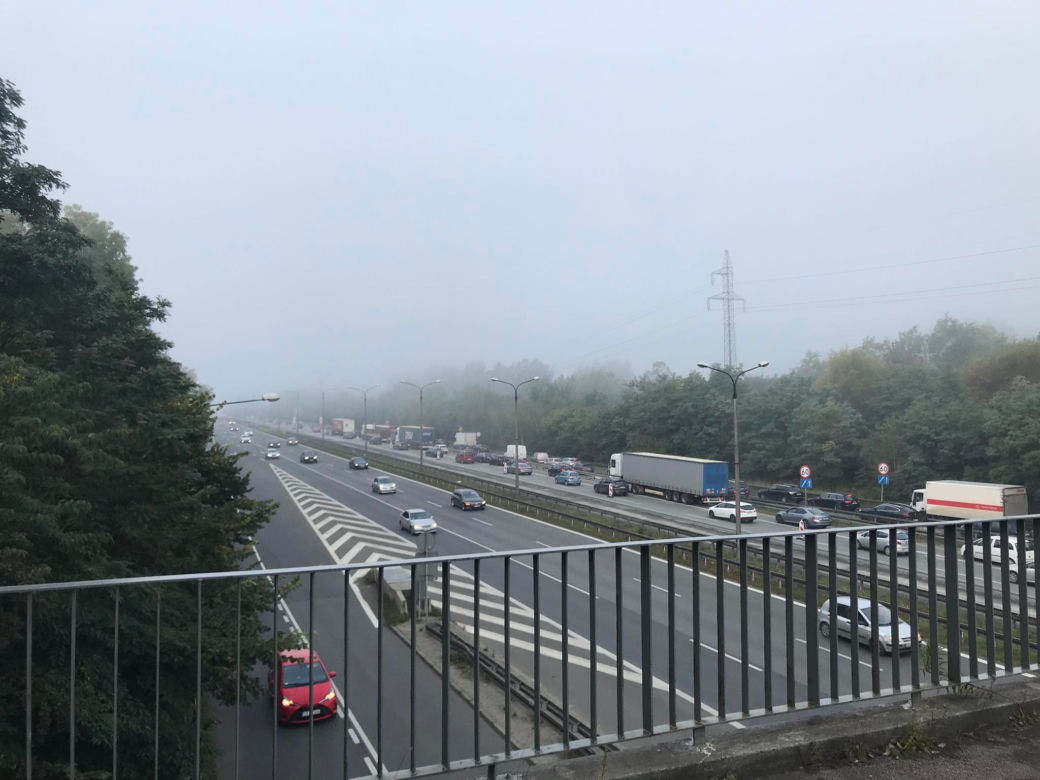 Trasa DK 86 Sosnowiec - Katowice stoi w korku kolejny dzień