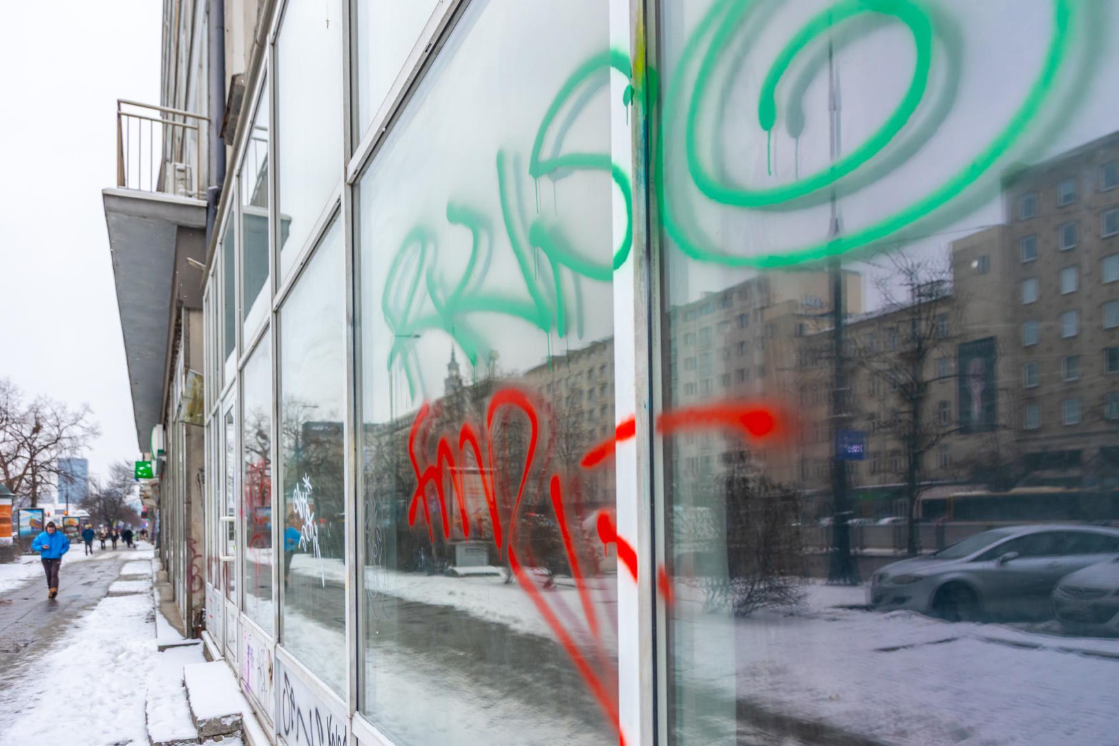 Graffiti w centrum Warszawy w 2026 r.