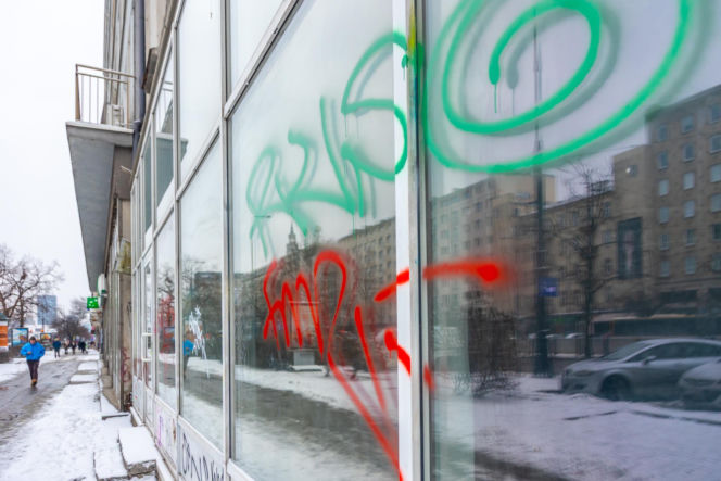 Graffiti w centrum Warszawy w 2026 r.