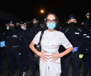 Protest kobiet przeciwko wyrokowi Trybunału Konstysucyjnego w sprawie zakazu aborcji