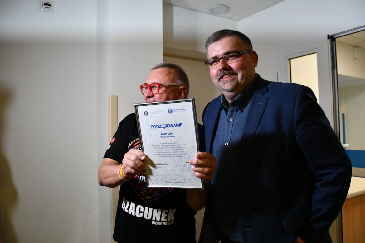 Jurek Owsiak otworzył specjalistyczny pododdział dla noworodków im. WOŚP w Bochni 