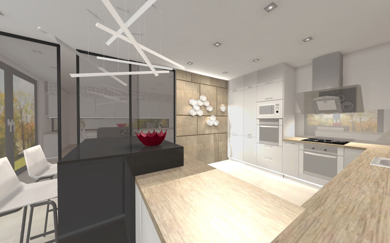 Projekt wnętrza domu w stylu Bauhaus zdjecie 1