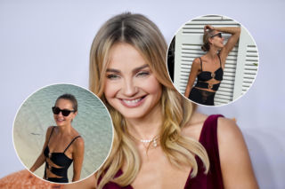 Szczupluteńka Socha! Powycinany kostium wszystko odsłonił. Co za mięśnie!