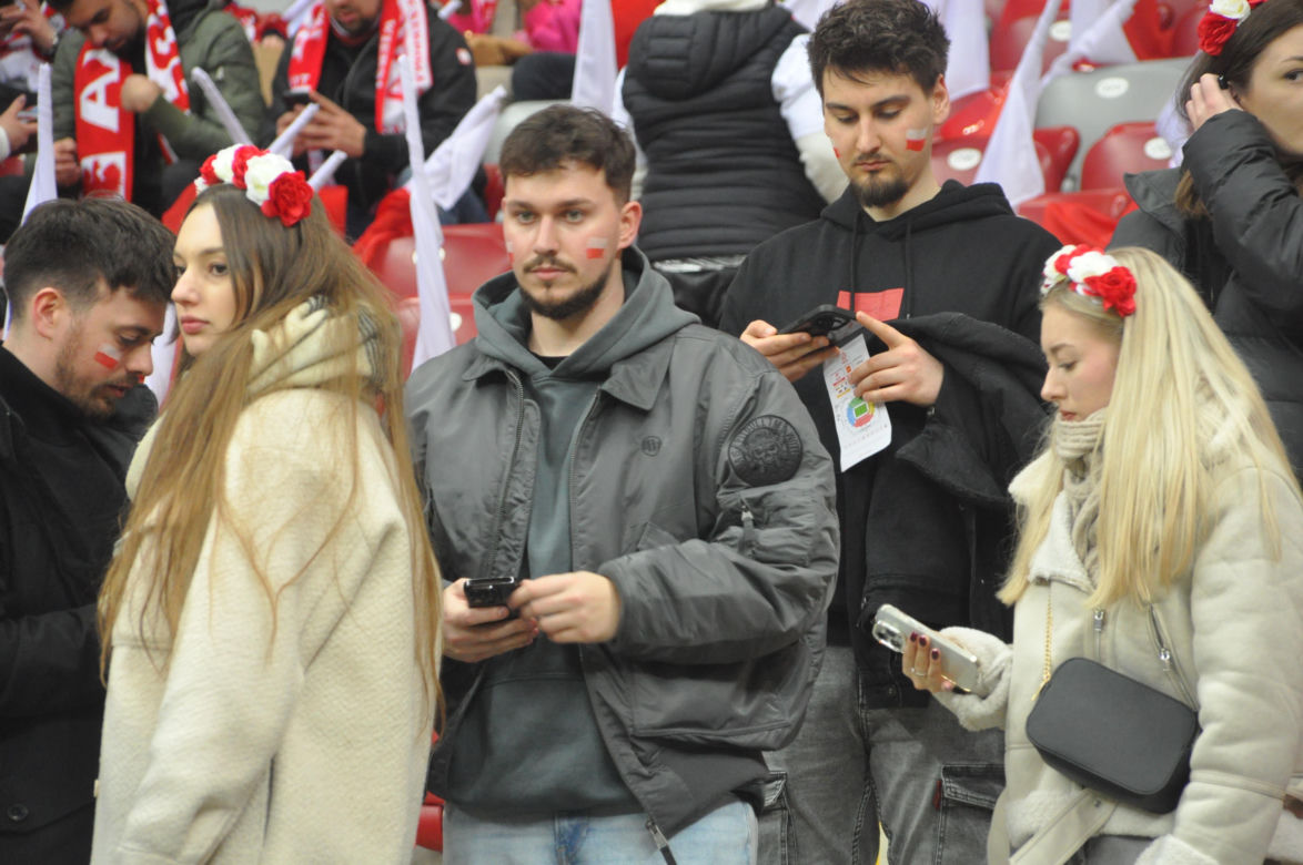 Polska - Litwa na PGE Narodowym. Zdjęcia kibiców