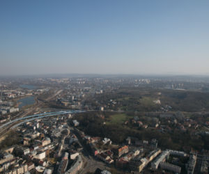 Kraków z lotu ptaka w czasie kwarantanny