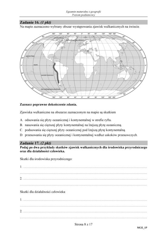 Matura 2018 - Geografia poziom podstawowy. Arkusze egzaminacyjne, stara matura