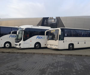 Protest przewoźników autokarowych w Bydgoszczy
