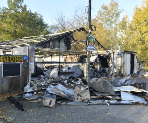 Pożar baru Aloha przy Świderskiej na Tarchominie