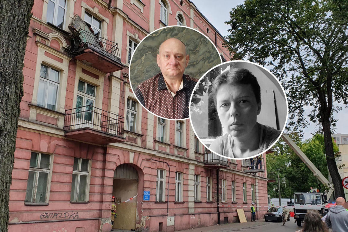 Runęli z balkonem, winnych nie ma