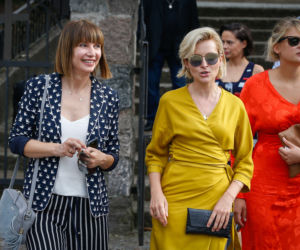 Grażyna Wolszczak, Marta Wierzbicka i Marieta Żukowska na ślubie Michała Tomali i Anny Jarosik
