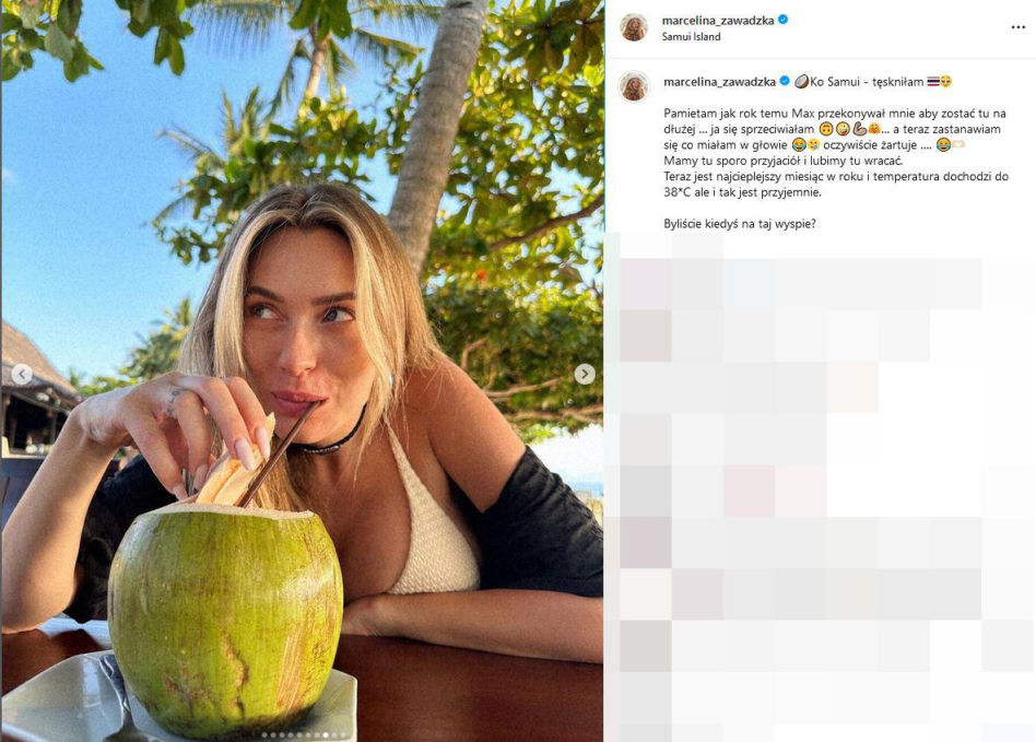 Marcelina uciekła z Polski przed chłodem