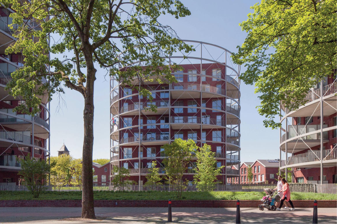 Domy jak gazometry - Villa Industria w Hilversum