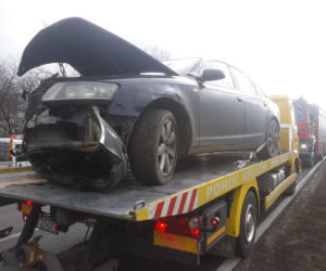 Wypadek na DK 25 w Nowym Dworze! Spore utrudnienia dla kierowców! [ZDJĘCIA]