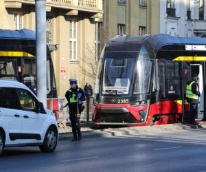 Wykolejenie tramwaju w centrum Łodzi. Są ranni
