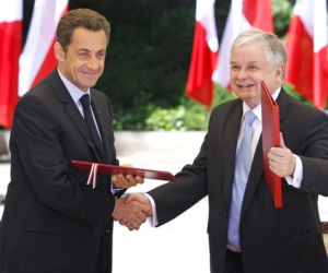 Lech Kaczyński, Nicolas Sarkozy