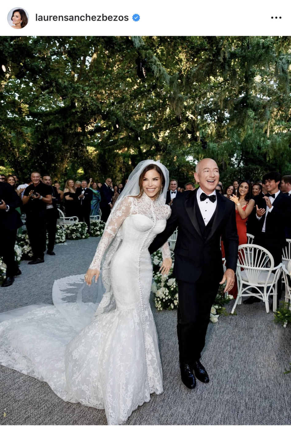 Jeff Bezos i Lauren Sanchez Bezos - ślub